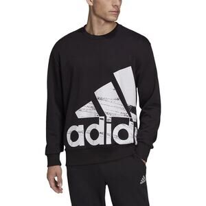 Adidas Men's Essentials Brandlove Sweatshirt-Black-Small-NWT-C145
